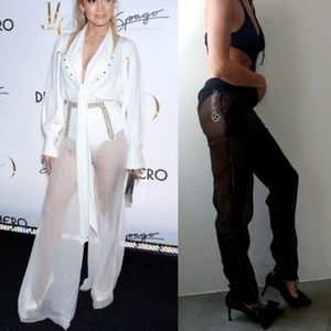 Acynetic JLO sheer black sporty layer pants S